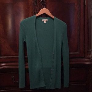 Teal light weight cardigan from Banana Republic.